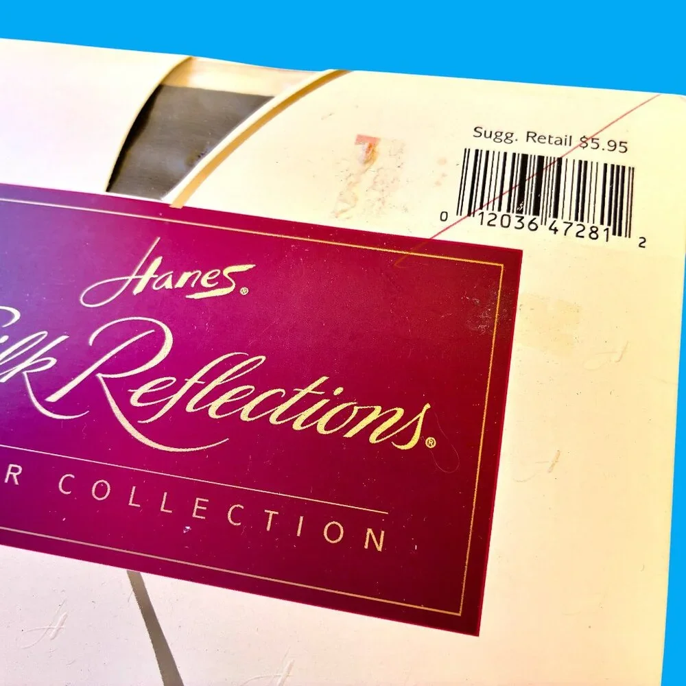Hanes Silk Reflections + Resilience Pantyhose Control Top Putty & Charcoal sz EF